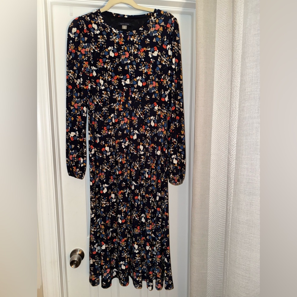 Tommy Hilfiger Pink and Orange Sheath Dress with Bishop Sleeves